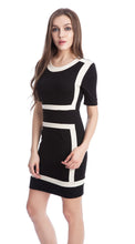 Striped Print Mini Short Dress Office Ladies Work Dress 2016 Elegant Bodycon Stretch Patchwork Summer Dress 2016 New Style