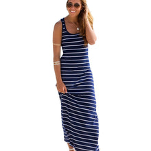 Striped Tank Women Dress Long Summer Style Summer Dress 2015 Dresses Women Clothing Vestido Vestido Maxi Robe Plus Size