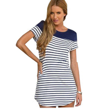 Striped Women Dress Mini Dresses Women Clothing Vestido Vestido Robe Plus Size Casual Summer Style Summer Dress