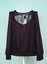 Summer Black Women Blouses Shirt Women Tops Cut Out Chiffon Blouse Women Blusa Feminina Blusas Camisas Femininas 2015 Ropa Mujer