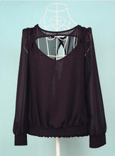 Summer Black Women Blouses Shirt Women Tops Cut Out Chiffon Blouse Women Blusa Feminina Blusas Camisas Femininas 2015 Ropa Mujer