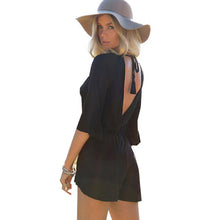 Summer Style Playsuits Jumpsuit Women Femme Romper Bow Rompers Black Tassel Womens Jumpsuit Overalls Bodysuit