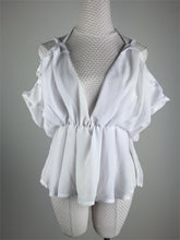 Summer Style White Women Blouses Women Tops Blouses Chiffon Blouse Camisas Femininas 2015 Casual Ruffle Blouse Blusas