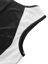 Tank Two Tones Midi Sleeveless Sexy Low Cut Office Work Dress Summer Casual Women Dresses Lady Dresses