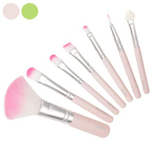 This cosmetic brush is individually handmade Wooden Handle + nylon wool Material 7Pcs Makeup Brush Anne