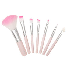 This cosmetic brush is individually handmade Wooden Handle + nylon wool Material 7Pcs Makeup Brush Anne