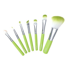 This cosmetic brush is individually handmade Wooden Handle + nylon wool Material 7Pcs Makeup Brush Anne