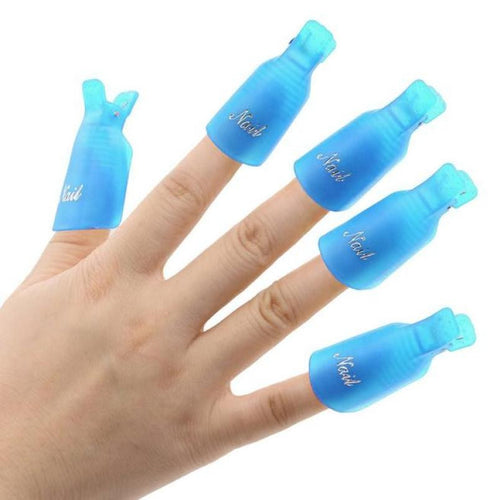 Top Fashion 10PC Plastic Nail Art Soak Off Cap Clip UV Gel Polish Remover Wrap Tool For artificial nail removal.Trim excess nail