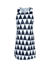 Triangle Print Black White Summer Women Dress Girl Casual Dress Mini Short Sleeveless Fashion Women Dresses New Arrivals 2017
