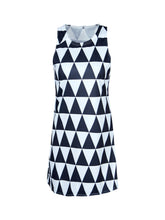 Triangle Print Black White Summer Women Dress Girl Casual Dress Mini Short Sleeveless Fashion Women Dresses New Arrivals 2017