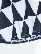 Triangle Print Black White Summer Women Dress Girl Casual Dress Mini Short Sleeveless Fashion Women Dresses New Arrivals 2017