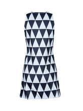 Triangle Print Black White Summer Women Dress Girl Casual Dress Mini Short Sleeveless Fashion Women Dresses New Arrivals 2017