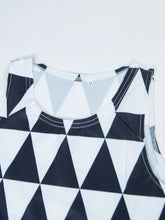 Triangle Print Black White Summer Women Dress Girl Casual Dress Mini Short Sleeveless Fashion Women Dresses New Arrivals 2017