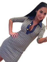 Turn Down Collar T Shirt Bodycon Botton Dress Plaid Mini Sexy Red Dress Short Office Lady Work Dress Summer Casual Print Dress