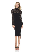 Turtle Neck Floral Lace Sleeve Patchwork Long Sleeve Bodycon Autumn Dress Women Elegant Pencil Dress Party Fashion 2017 Quality