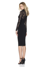Turtle Neck Floral Lace Sleeve Patchwork Long Sleeve Bodycon Autumn Dress Women Elegant Pencil Dress Party Fashion 2017 Quality