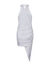 Turtle Neck Sleevless Wrap Ruched Bodycon White Dress 2016 Party Club Fashion Sheath Sexy Dress Summer Dress 2016 New Style