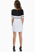 Two-tone Summer Dress Casual Ladies Women Patchwork Straight Sexy Dress Vestido Half Sleeve Shirt Dresses Vestidos 2015