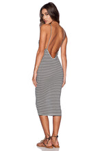 Vestido Female Robe Plus Size White Dress Sexy Women Dress Striped Backless Slim Summer Dress 2015 For Women'S Dresses Vestidos