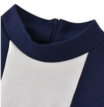 Vetrical Striped Women Work Lady Office Dress With Belt Elegant Midi Summer Dress Turtle Neck New business Formal Dress 2017
