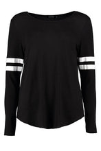 White Black O-Neck Casual Full Length T Shirt Grey Womens Tee For Summer Fall Casual Ladies 2016 Fashion Tops Striped