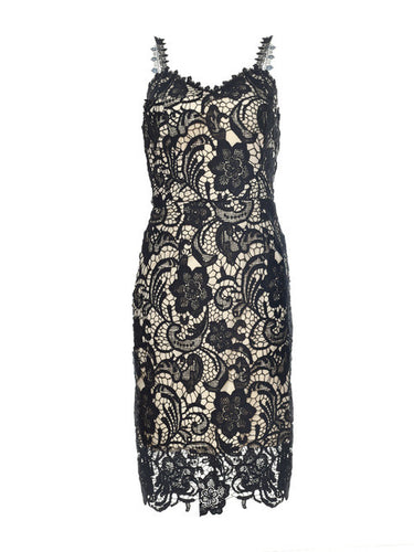 White Crochet Elegant Retro Strap Embroidery Sun Dress Black Sexy V Neck Lace Hollow Out Floral Nude Dress Casual 2016 Sundress