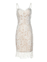 White Crochet Elegant Retro Strap Embroidery Sun Dress Black Sexy V Neck Lace Hollow Out Floral Nude Dress Casual 2016 Sundress