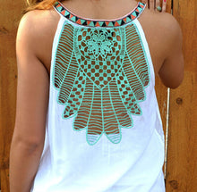 White Hollow Out Floral Embroidery Ethnic Women Tank Round Neck Summer Casual Cute Camis Beach Vest Tee Fashion 2016 Lady Top