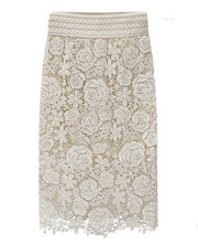 White Lace Skirts For Women Straight Midi Flower Pencil Skirt Womens Saia Faldas Saias Jupe Midi Skirt Women Skirt 2015