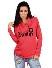 Who Cares T Shirt Hoodie Long Sleeve Casual Women Top Autumn Summer Top Fashion Women Fashion Clothes Women 2016 High Quality