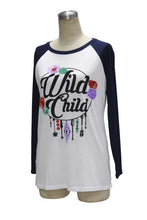 Wild Child Life'S A Dance Letter Print Patchwork T Shirt Women Autumn Casual T-Shirt Tee 2016 Fashion Girl Tshirt Women New Pin