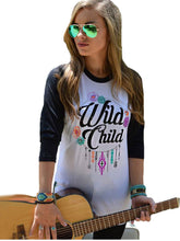 Wild Child Life'S A Dance Letter Print Patchwork T Shirt Women Autumn Casual T-Shirt Tee 2016 Fashion Girl Tshirt Women New Pin
