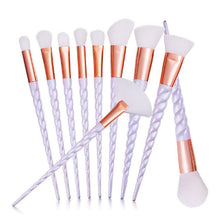 Women 10PCS Make Up Foundation Eyebrow Eyeliner Blush Cosmetic Concealer Brushes white makeup brushes Anne