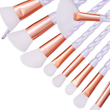 Women 10PCS Make Up Foundation Eyebrow Eyeliner Blush Cosmetic Concealer Brushes white makeup brushes Anne