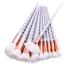 Women 10PCS Make Up Foundation Eyebrow Eyeliner Blush Cosmetic Concealer Brushes white makeup brushes Anne