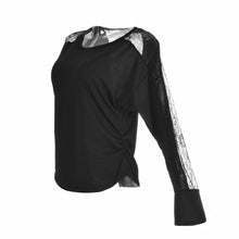 Women Cotton Lace Blouse Top Women Long Sleeve Black Blouse Plus Size Big Size Mesh Crochet Blouse Hollow Top Batwing Fashion