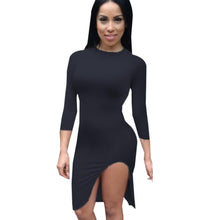 Women High Split Sexy Bodycon Dress Black One Piece Dress Plus Size Sexy Stretch Dress Clubwear Club 2016 New Arrival