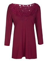 Women Hollow Top Elegant Causal Blouse Autumn Long Shirt Crochet Blouse White Red Grey Fashion Plus Size Embroidery