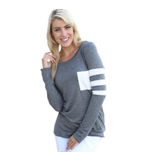 Women Long Sleeve Blouse Pocket Grey Striped Blouse Causal Tops Wine Red shirt Black Cotton Tee Autumn Plus Size Patchwork 2015