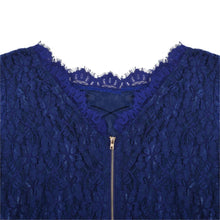 Women Mini Sexy Dress Blue Eyelash Lace Long Sleeve Plus Size Mesh Hollow Out Ethnic Slim Dresses Bodycon Elegant Dress Retro