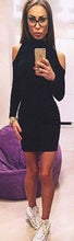 Women Off Shoulder Turtle Neck Mini Black Dress 2015 Winter Dress Causal Plus Size Hollow Out Bandage Dress Causal Fashion 2016
