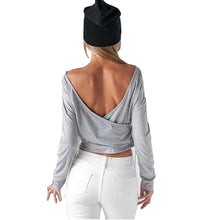 Women Shirts Crop Grey Tops Ropa Mujer Shirt Blusas Cross Hollow Femininas 2015 Blusa Camisa Feminina Women Blouses Blouse