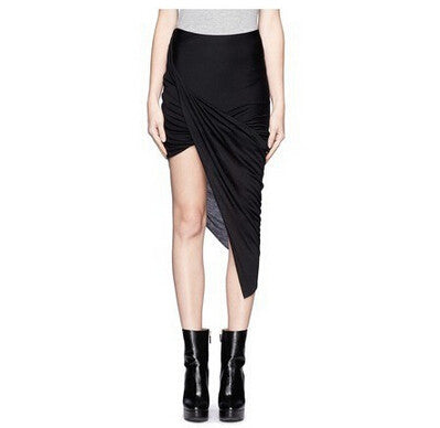 Women Skirt Sexy Wrap Black Skirts Womens Saias Femininas Faldas Saia Longa Saia 2016 High Low Long Skirts