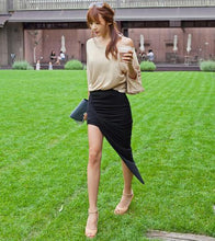 Women Skirt Sexy Wrap Black Skirts Womens Saias Femininas Faldas Saia Longa Saia 2016 High Low Long Skirts