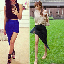 Women Skirt Sexy Wrap Black Skirts Womens Saias Femininas Faldas Saia Longa Saia 2016 High Low Long Skirts