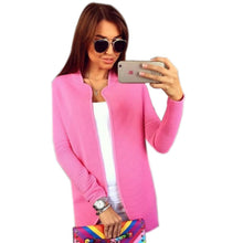 Women Sweater Pink Yellow Cardigan Women Blace Winter Autumn Kitted Stand Collar Plaid Formal Office Women Tops