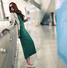 Women Wine Red Long Dress Robe Black Knitted Spring Elegant Stretch Plain Slim Fit Dresses Long Sleeve Bodycon Dress Causal