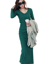 Women Wine Red Long Dress Robe Black Knitted Spring Elegant Stretch Plain Slim Fit Dresses Long Sleeve Bodycon Dress Causal