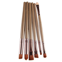 Wooden Handle + Animal Hair And Fiber 6PCS Cosmetic Makeup Brush Lip Makeup Brush Eyeshadow Brush set pennelli ovali Anne