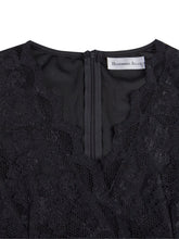 Wrap Neckline Black Floral Lace Pencil Elegant Dress Cap Sleeve V Neck Semi Formal Dress High Waist Bodycon Women Dress 2016